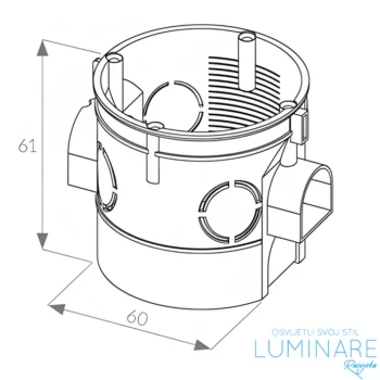 Alternative view of RAZVODNA KUTIJA 60x60 DUBOKA NIZAJUĆA ZA UGRADNJU U ZID