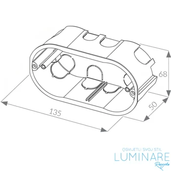 Alternative view of RAZVODNA KUTIJA 4M ZA UGRADNJU U KNAUF