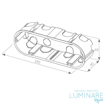 Alternative view of RAZVODNA KUTIJA 7M ZA UGRADNJU U KNAUF