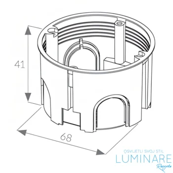 Alternative view of RAZVODNA KUTIJA 68x40 ZA UGRADNJU U KNAUF