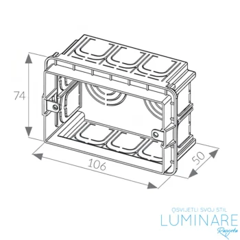 Alternative view of RAZVODNA KUTIJA 3M ZA UGRADNJU U ZID