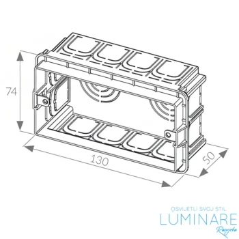 Alternative view of RAZVODNA KUTIJA 4M ZA UGRADNJU U ZID