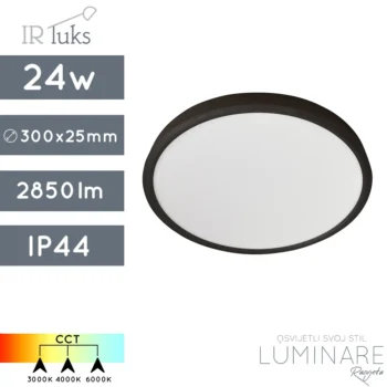 LED PLAFONJERA 24W SD-P017S CRNA IP44