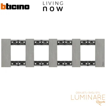 okvir bticino living now steel 4x2m-luminare rasvjeta