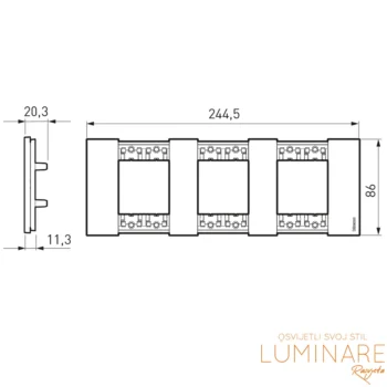 Alternative view of OKVIR BTICINO LIVING NOW SKY 3x2M