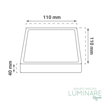 Alternative view of LED PANEL 6W KVADRATNI NADGRADNI