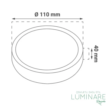 Alternative view of LED PANEL 6W OKRUGLI NADGRADNI