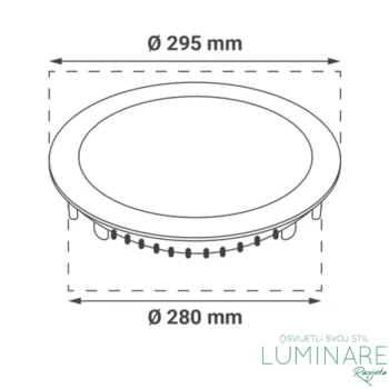 Alternative view of LED PANEL 24W OKRUGLI UGRADBENI