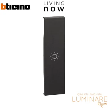tipka za prekidac oznaka svjetlo 1m-crna-bticino living now-luminare rasvjeta