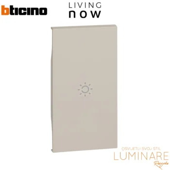 tipka za prekidac oznaka svjetlo 2m-pijesak-bticino living now-luminare rasvjeta