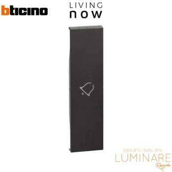 tipka za prekidac oznaka zvono 1m-crna-bticino living now-luminare rasvjeta
