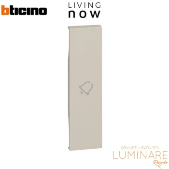 tipka za prekidac oznaka zvono 1m-pijesak-bticino living now-luminare rasvjeta
