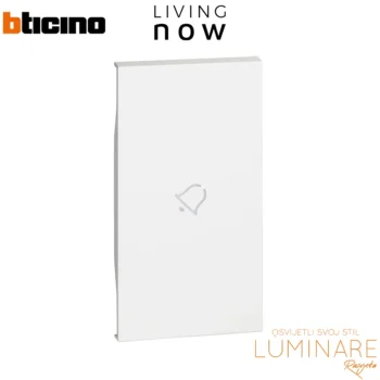 tipka za prekidac oznaka zvono 2m-bijela-bticino living now-luminare rasvjeta
