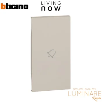 tipka za prekidac oznaka zvono 2m-pijesak-bticino living now-luminare rasvjeta