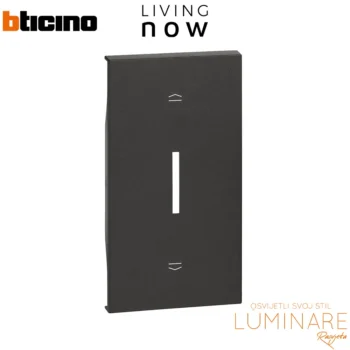 tipka za prekidac za rolete 2m crna bticino living now-luminare rasvjeta