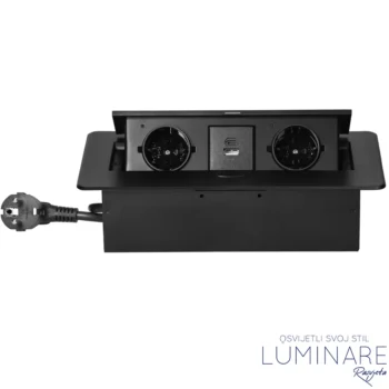 Alternative view of UGRADBENA UTIČNICA ZA NAMJEŠTAJ 2xŠUKO 2xUSB (A+C) CRNA