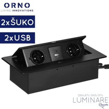 ugradbena uticnica za namjestaj 2x suko 2x usb-a+c-crna-luminare rasvjeta