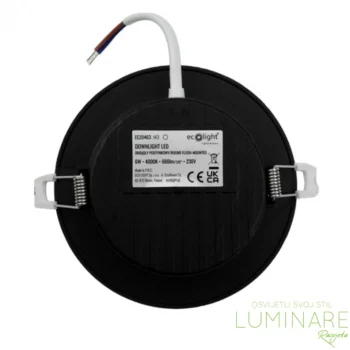 Alternative view of LED PANEL 6W OKRUGLI UGRADBENI CRNI 4000K