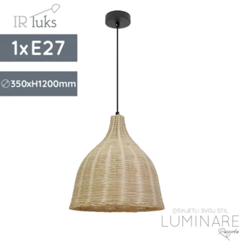 visilica L8A02695M-1P natur e27 D350xV1200 ir-luks