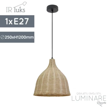 visilica L8A02695S-1P natur e27 D250xV1200 ir-luks