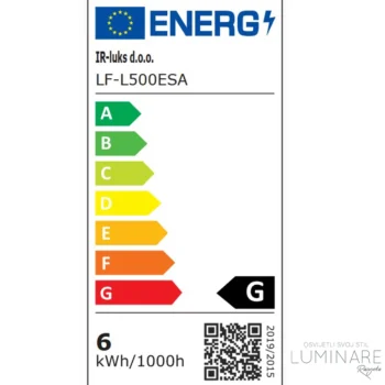 Alternative view of LED DIMABILNA FILAMENT ŽARULJA E27 6W L500 AMBER