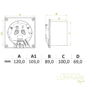 Alternative view of KUPAONSKI VENTILATOR dRim 100mm