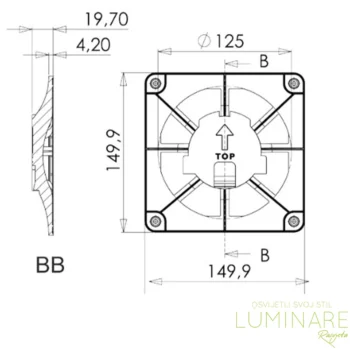 Alternative view of REŠETKA NOSAČ ZA dRim DEKORATIVNE PANELE BIJELA