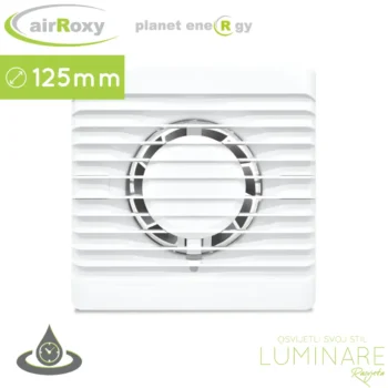 kupaonski ventilator airroxy planet energy 125mm s senzorom vlage higrostat