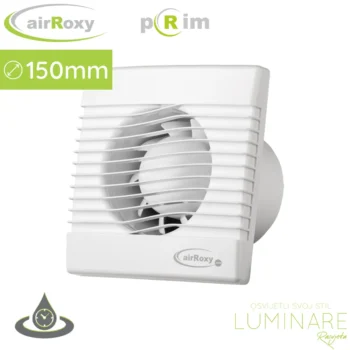 Kupaonski ventilator airRoxy pRim 150mm sa senzorom vlage