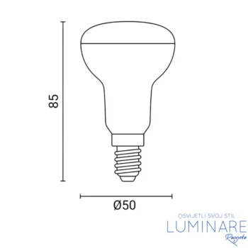 Alternative view of LED ŽARULJA E14 6W R50
