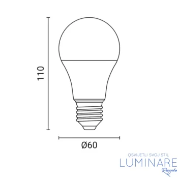 Alternative view of LED ŽARULJA E27 10W A60 PREMIUM
