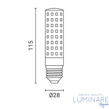 Alternative view of LED ŽARULJA E27 12W 2835 SMD