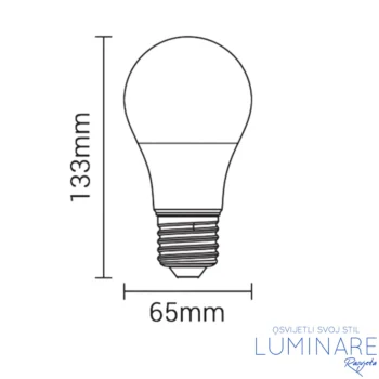 Alternative view of LED ŽARULJA E27 15W A60 PREMIUM
