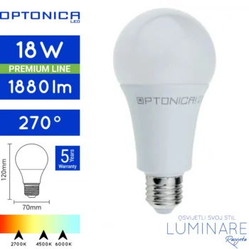 e27 led zarulja 18w-a70-5 godina jamstvo