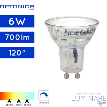 led dimabilna zarulja gu10 6w - vintage