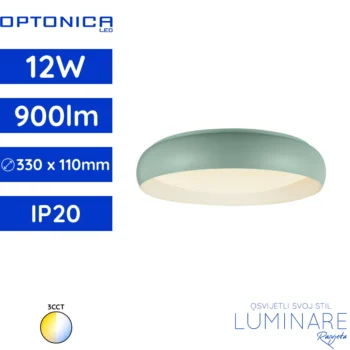LED plafonjera 12W bijelo cyan Optonica stropna svjetiljka kompaktan dizajn
