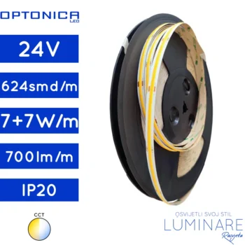 rgb led traka bez tockica-cob cct-7+7w-700lm-luminare rasvjeta