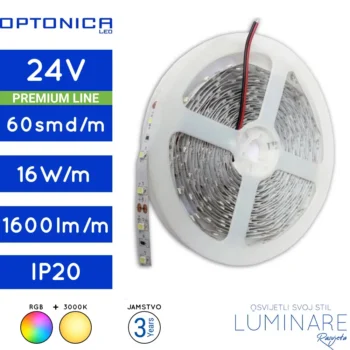 led traka 5050-60led-24v-16w-ip20-rgb+ww-12milimetara-1600lumena-luminare rasvjeta