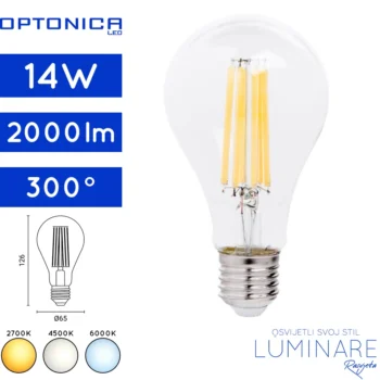 led filament zarulja e27-14w-a65-optonica-1319-1320-1321