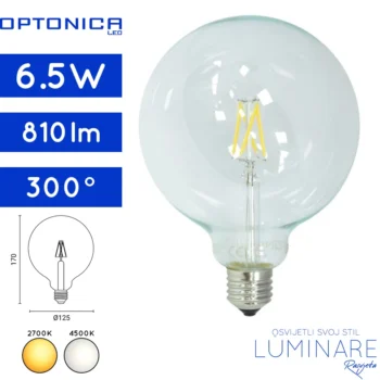 led filament zarulja e27-6.5w-g125-optonica-1861-1860