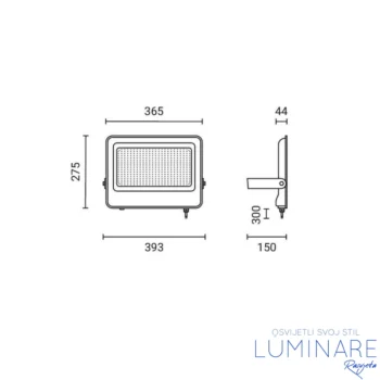 Alternative view of LED REFLEKTOR SMD 300W CRNI IP65