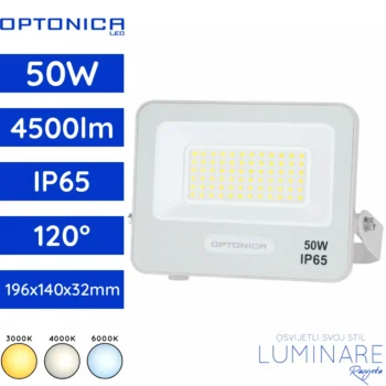 SMD LED reflektor 50W 4500lm 3000K 4000K 6000K bijeli IP65